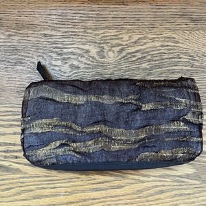 Franchi Small Brown & Gold Cloth Pouch/Bag 8.5x4"